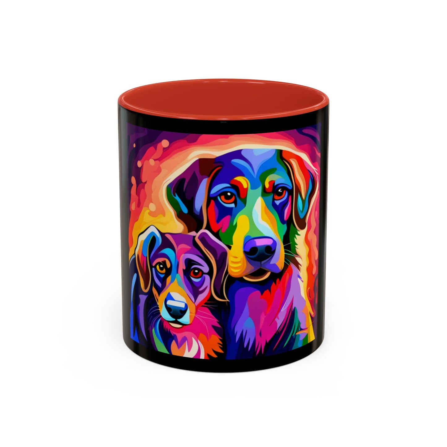 Colorful Dogs Accent Coffee Mug (11, 15oz)