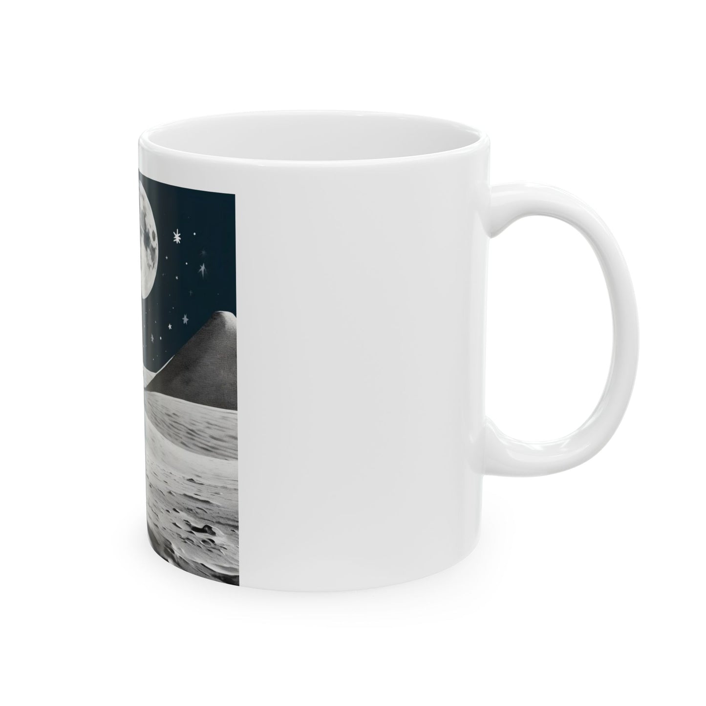 Dachshund on the Moon again Ceramic Mug, (11oz, 15oz)