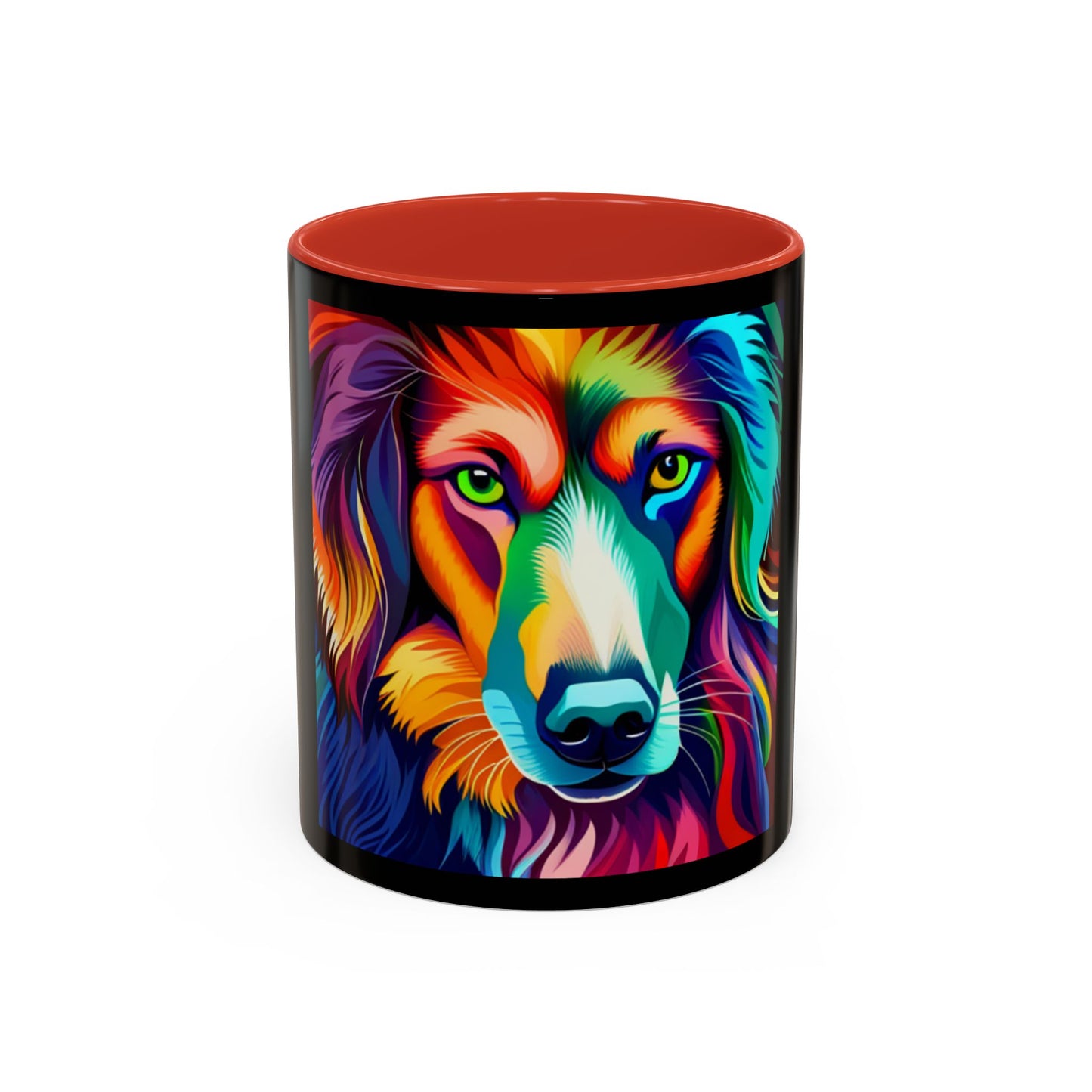 Dog in Color Accent Coffee Mug (11, 15oz)