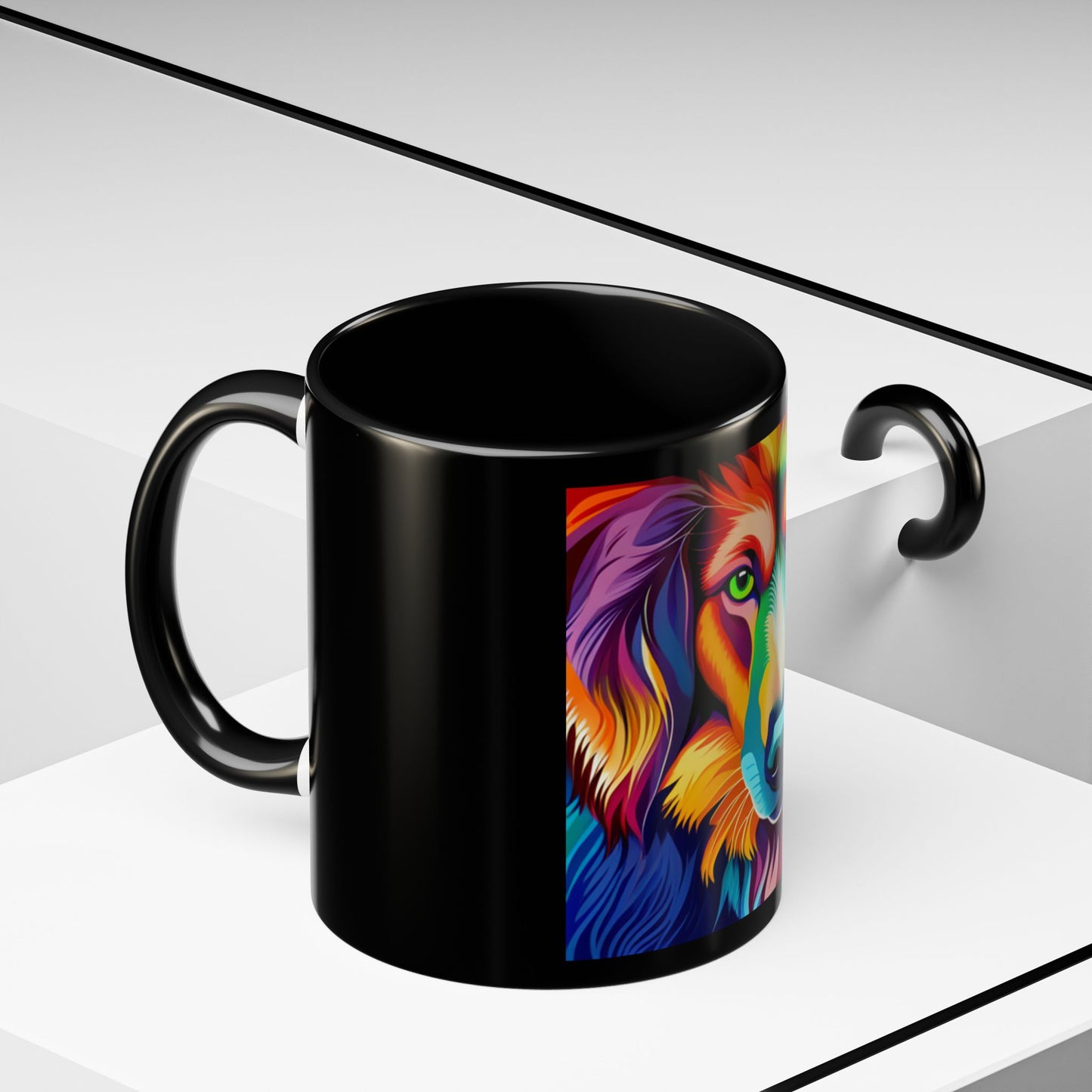 Dog in Color Accent Coffee Mug (11, 15oz)