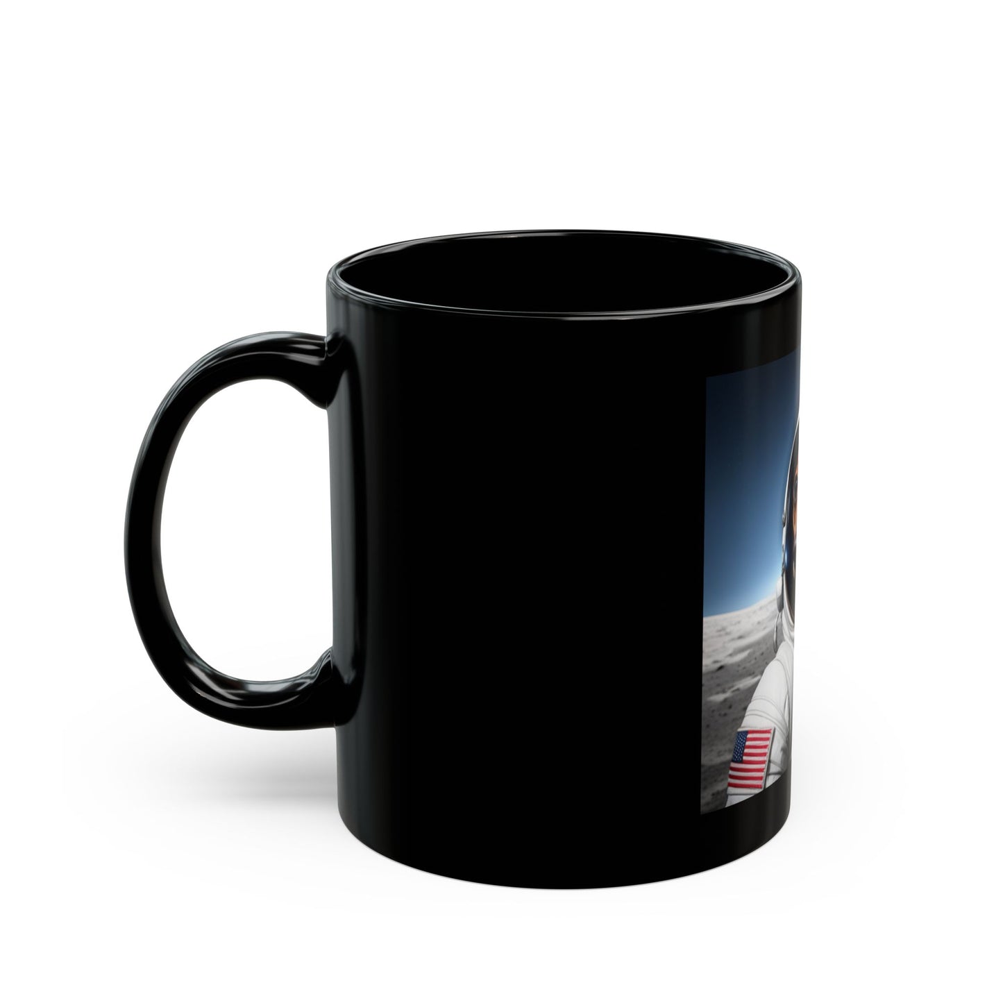 Dachshund Astronaut Dog Black Mug (11oz, 15oz)