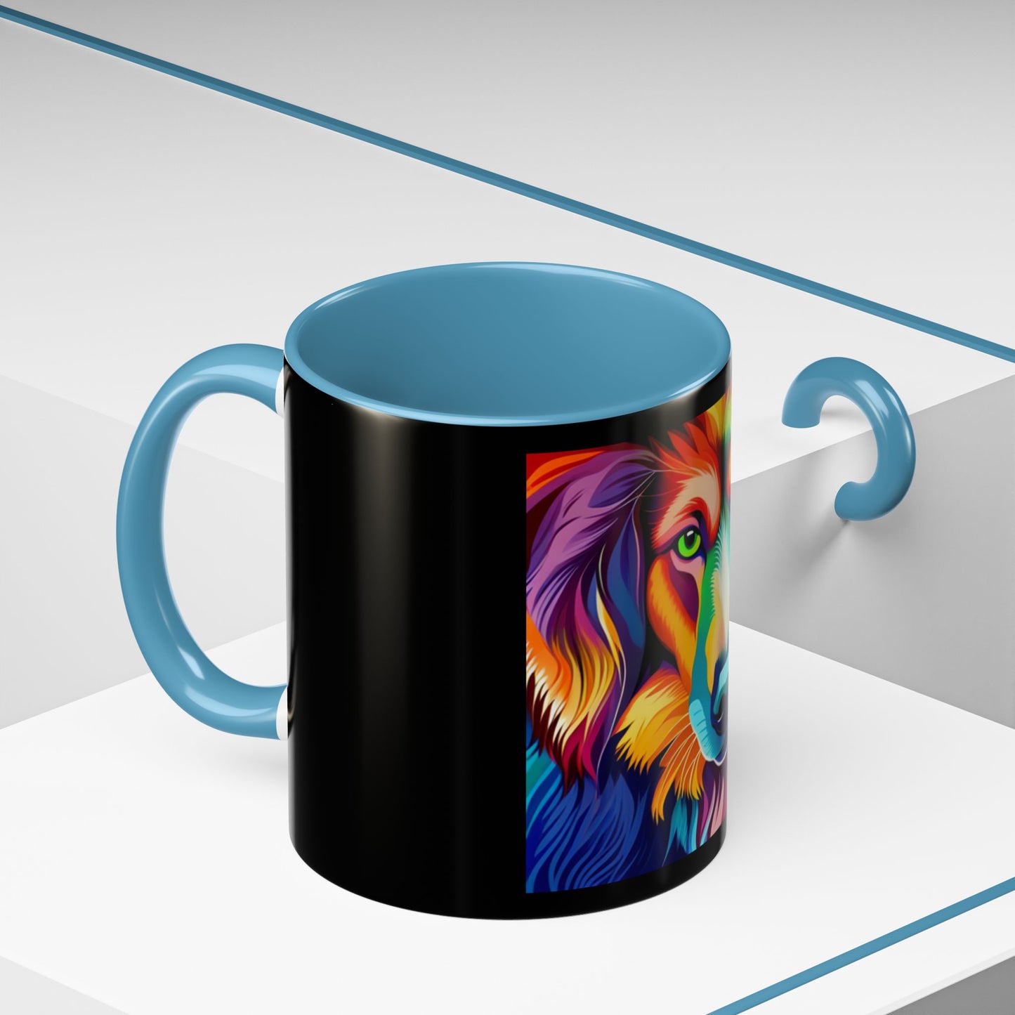 Dog in Color Accent Coffee Mug (11, 15oz)