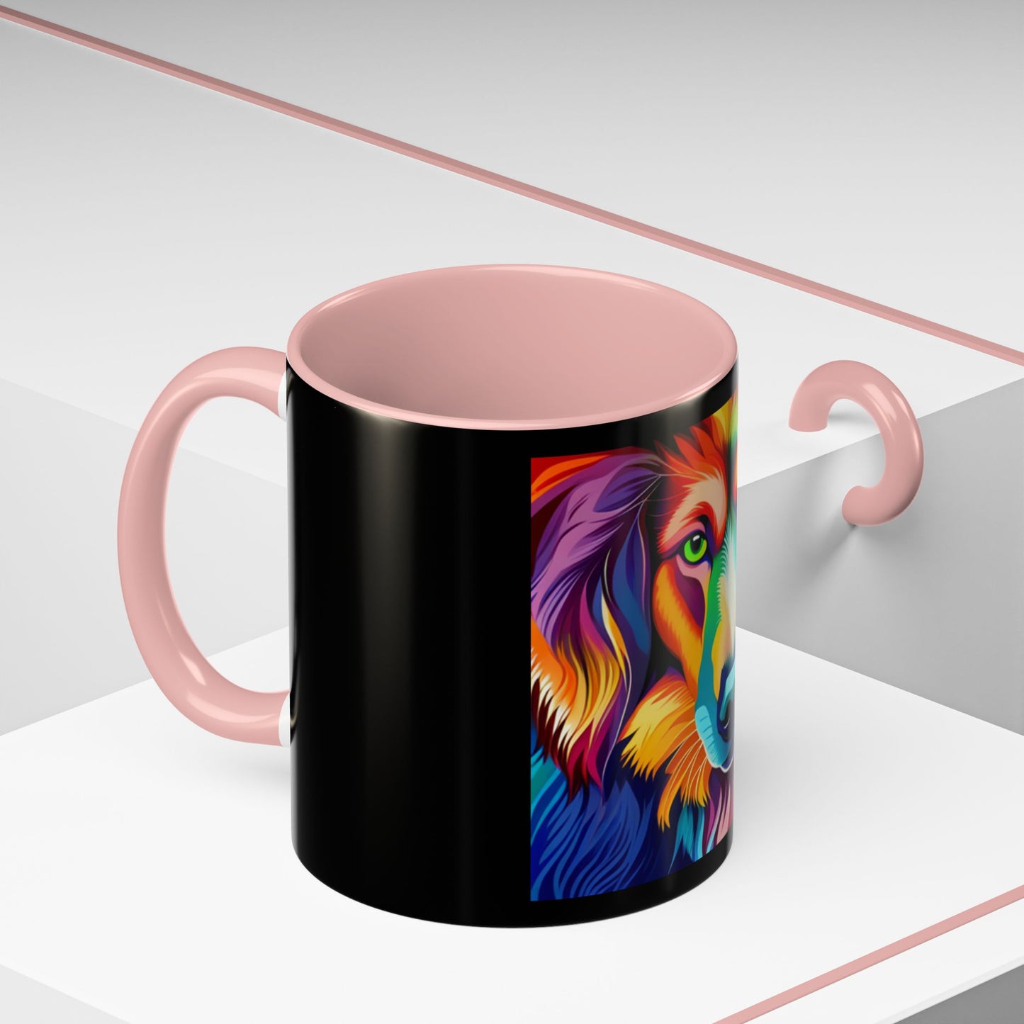 Dog in Color Accent Coffee Mug (11, 15oz)