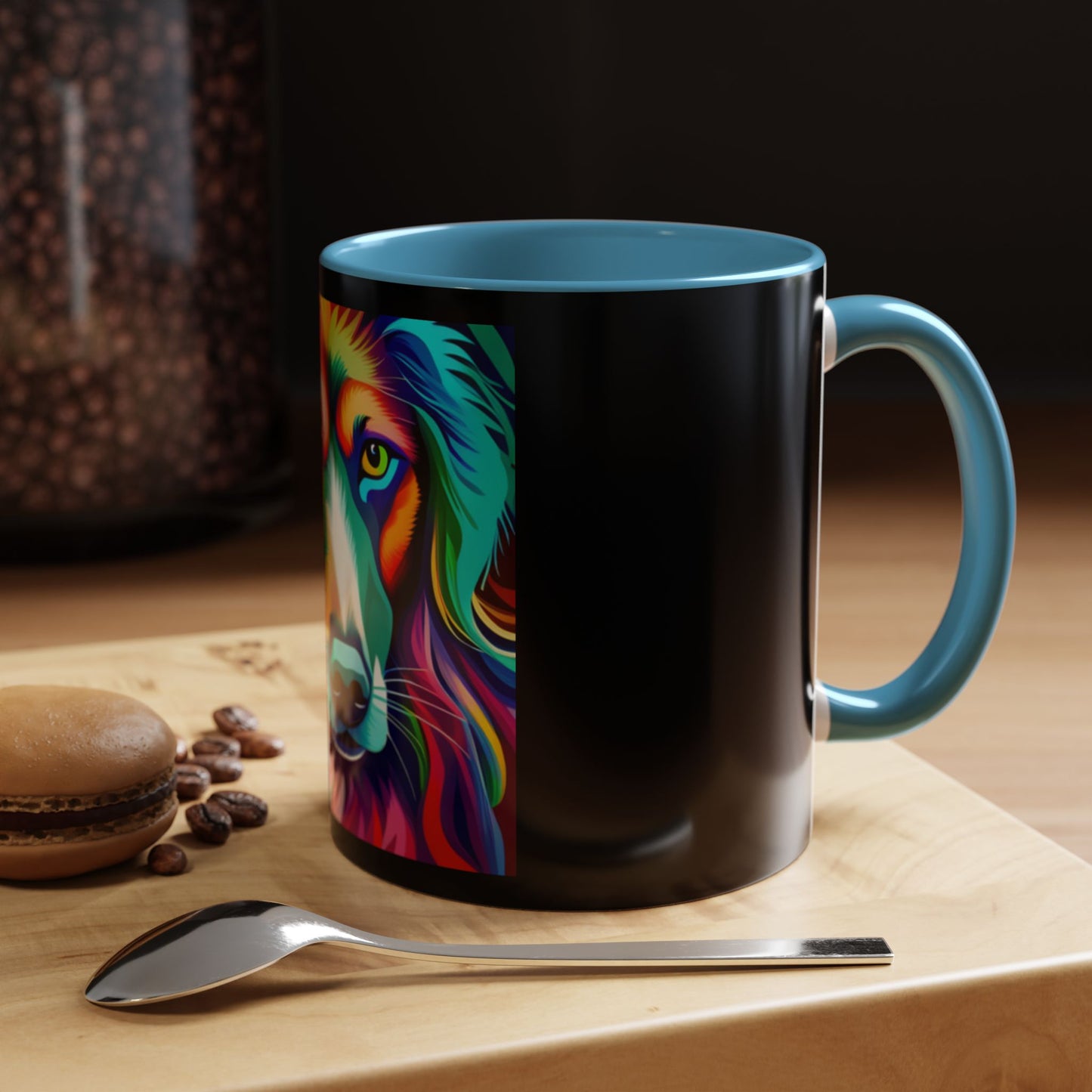 Dog in Color Accent Coffee Mug (11, 15oz)