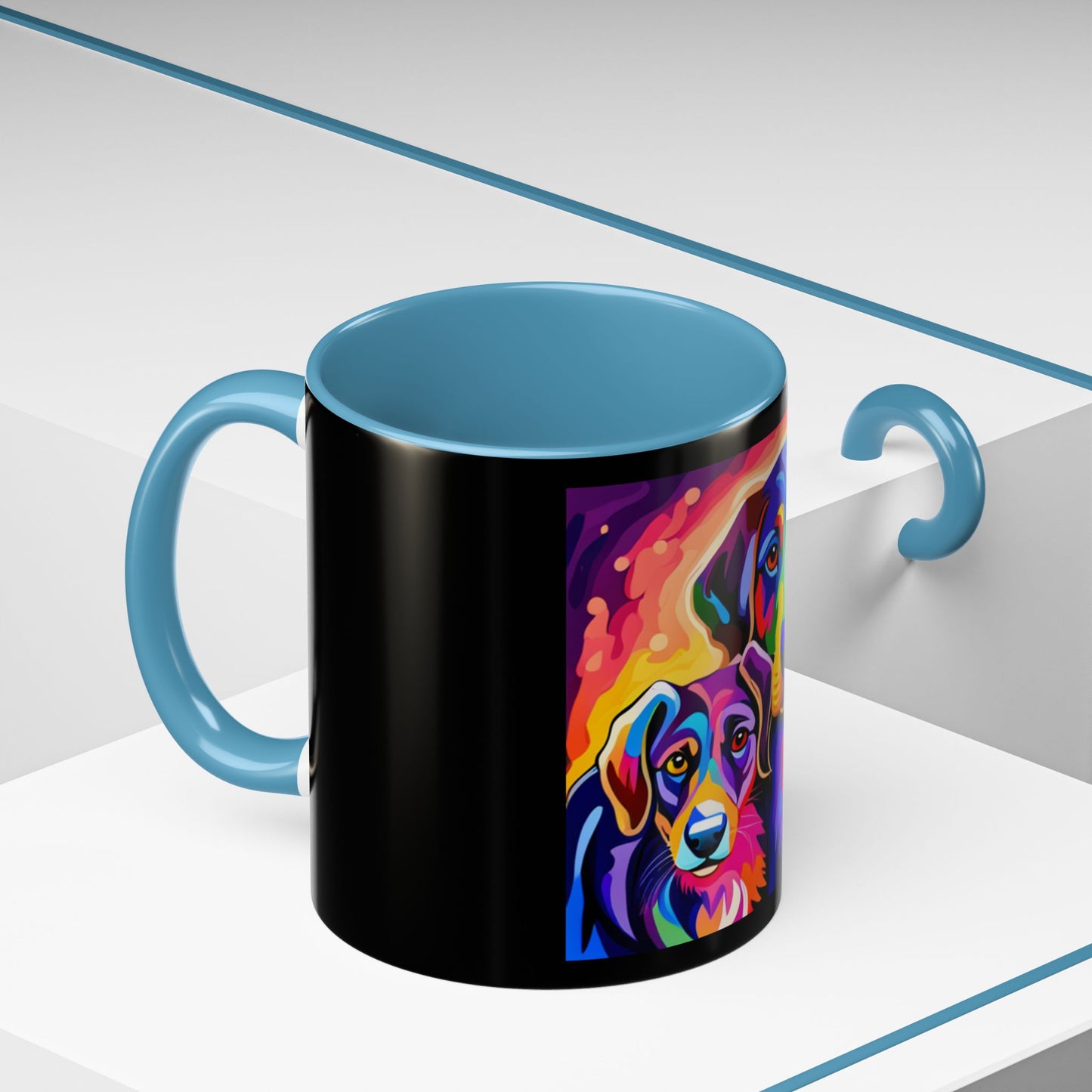 Colorful Dogs Accent Coffee Mug (11, 15oz)