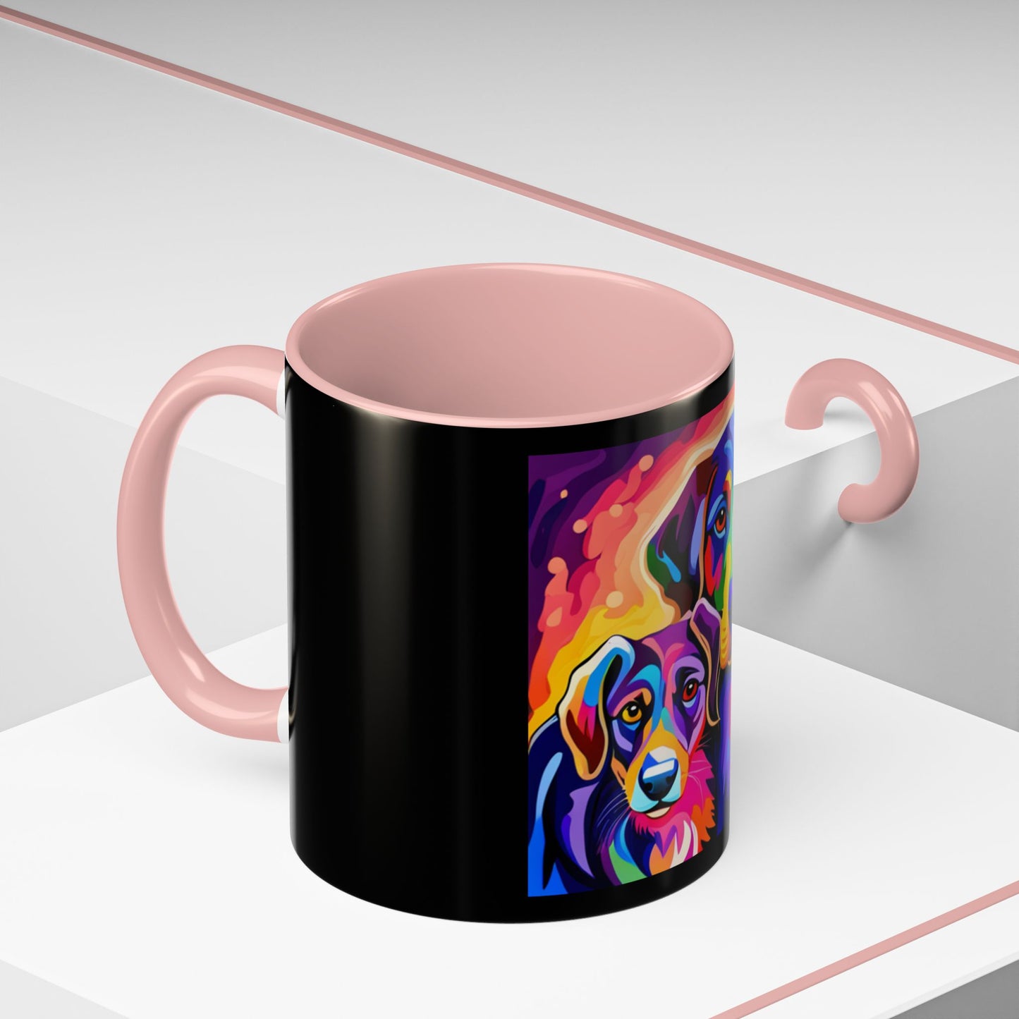 Colorful Dogs Accent Coffee Mug (11, 15oz)