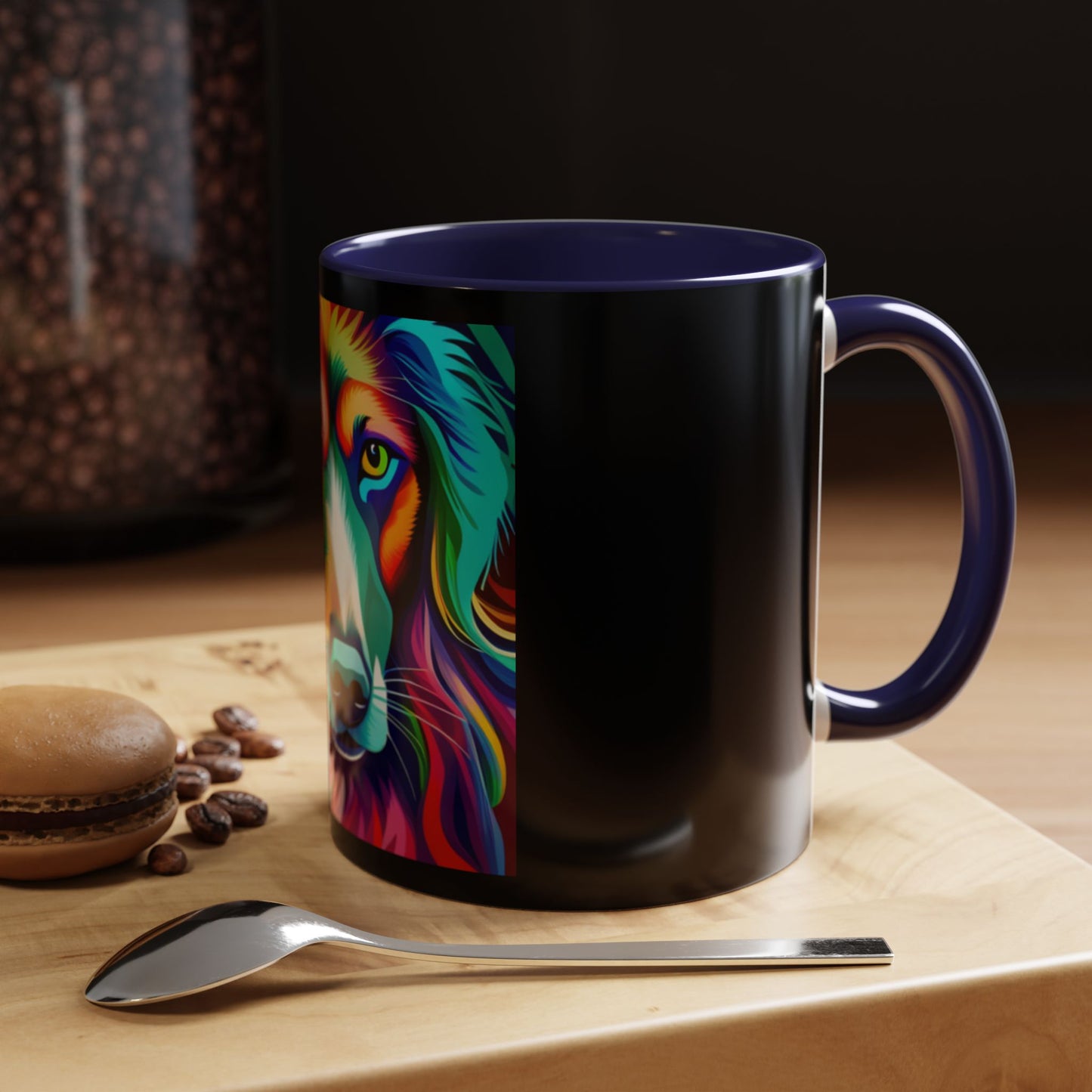 Dog in Color Accent Coffee Mug (11, 15oz)