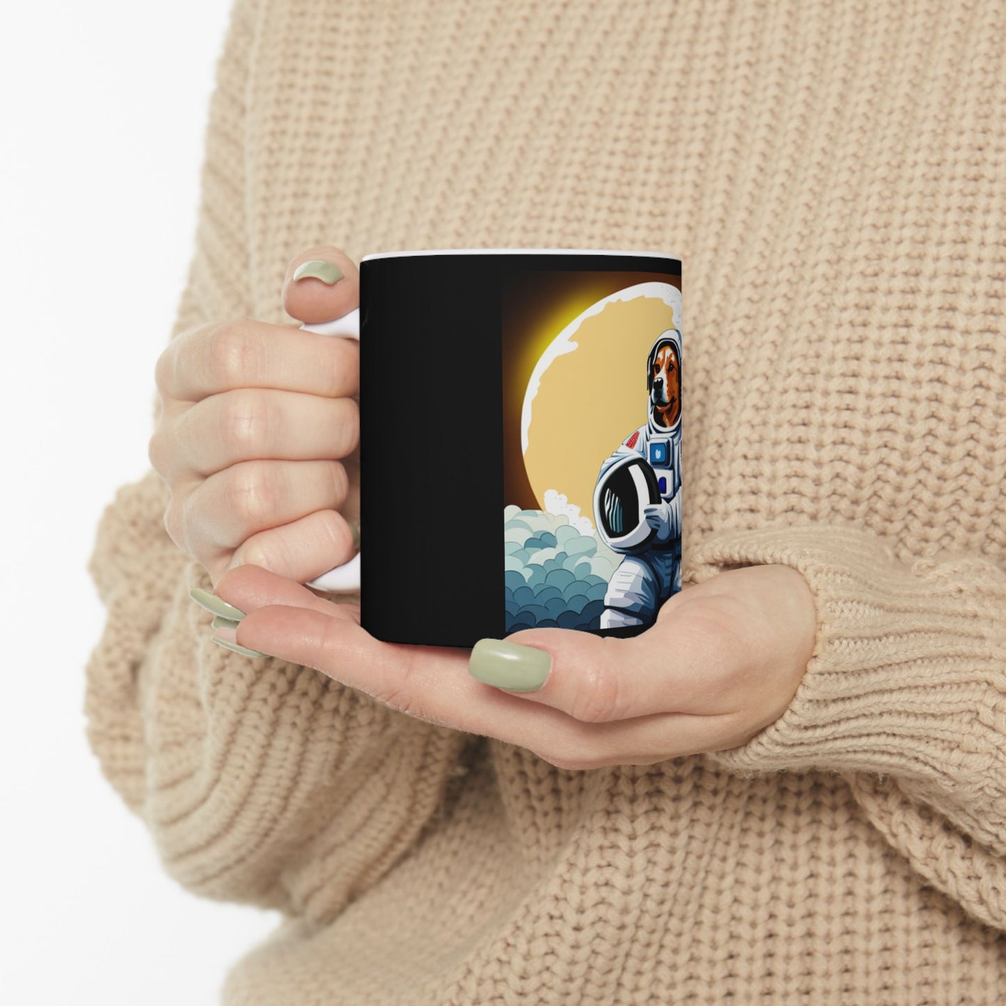 Astronaut Dog Ceramic Mug, (11oz, 15oz)