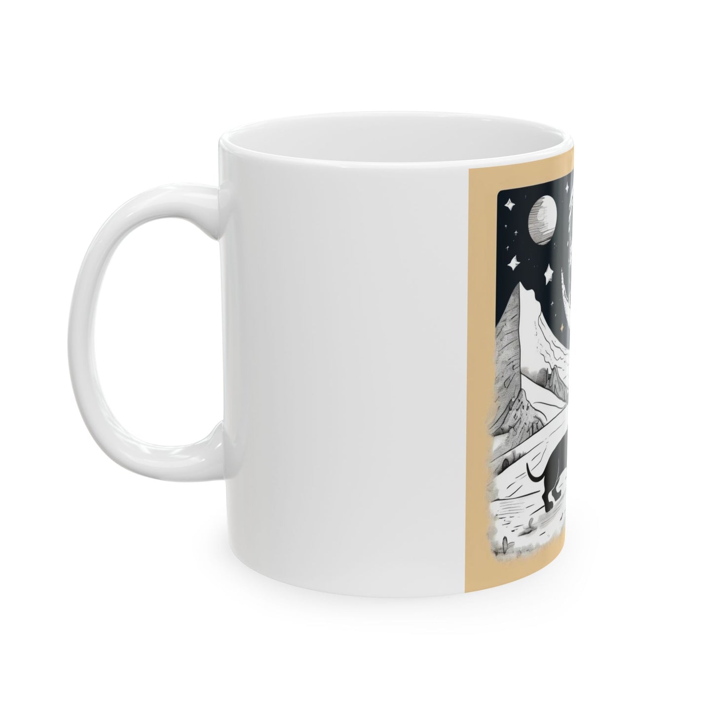 dog dachshund Ceramic Mug, (11oz, 15oz)