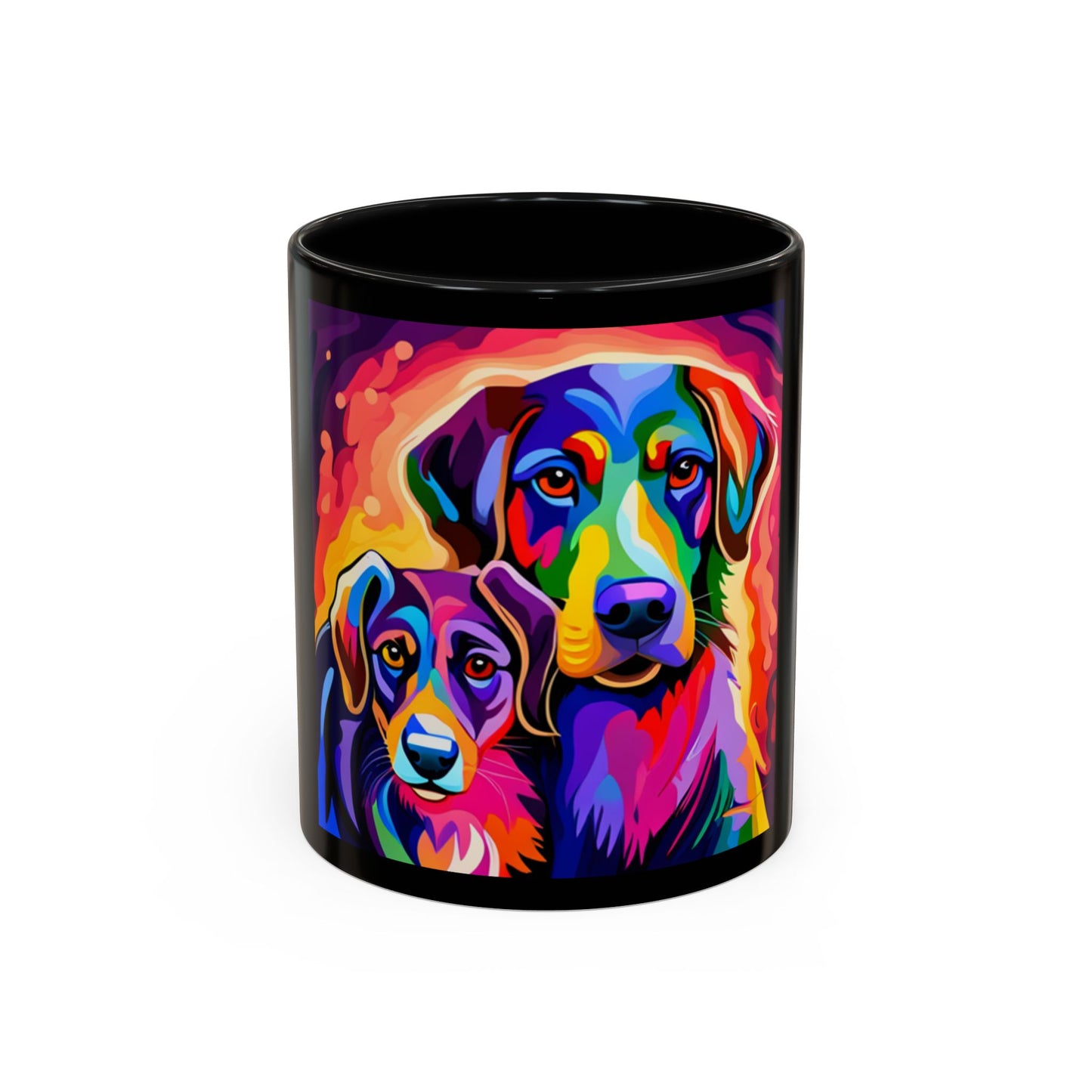 Colorful Dogs Accent Coffee Mug (11, 15oz)
