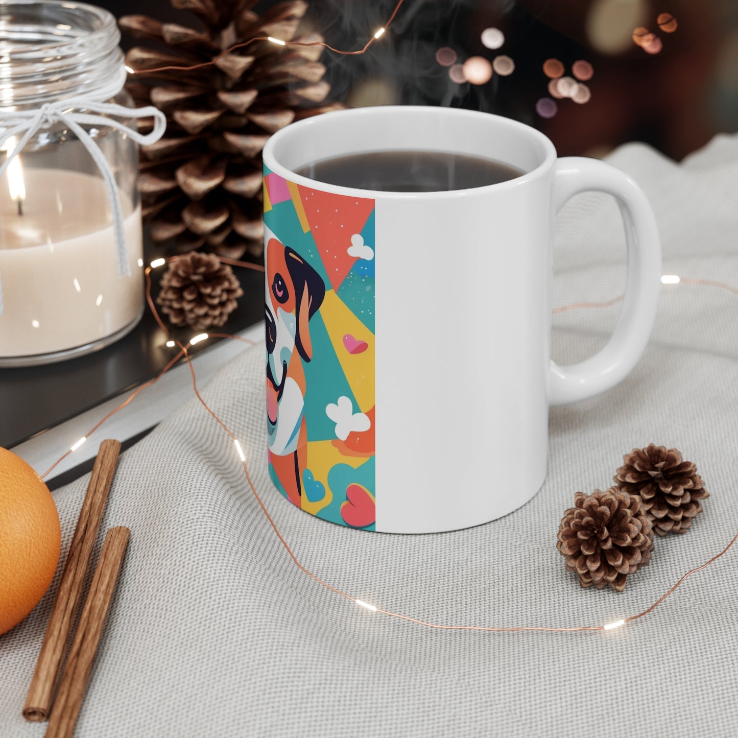 Colorful Dog Mug 11oz