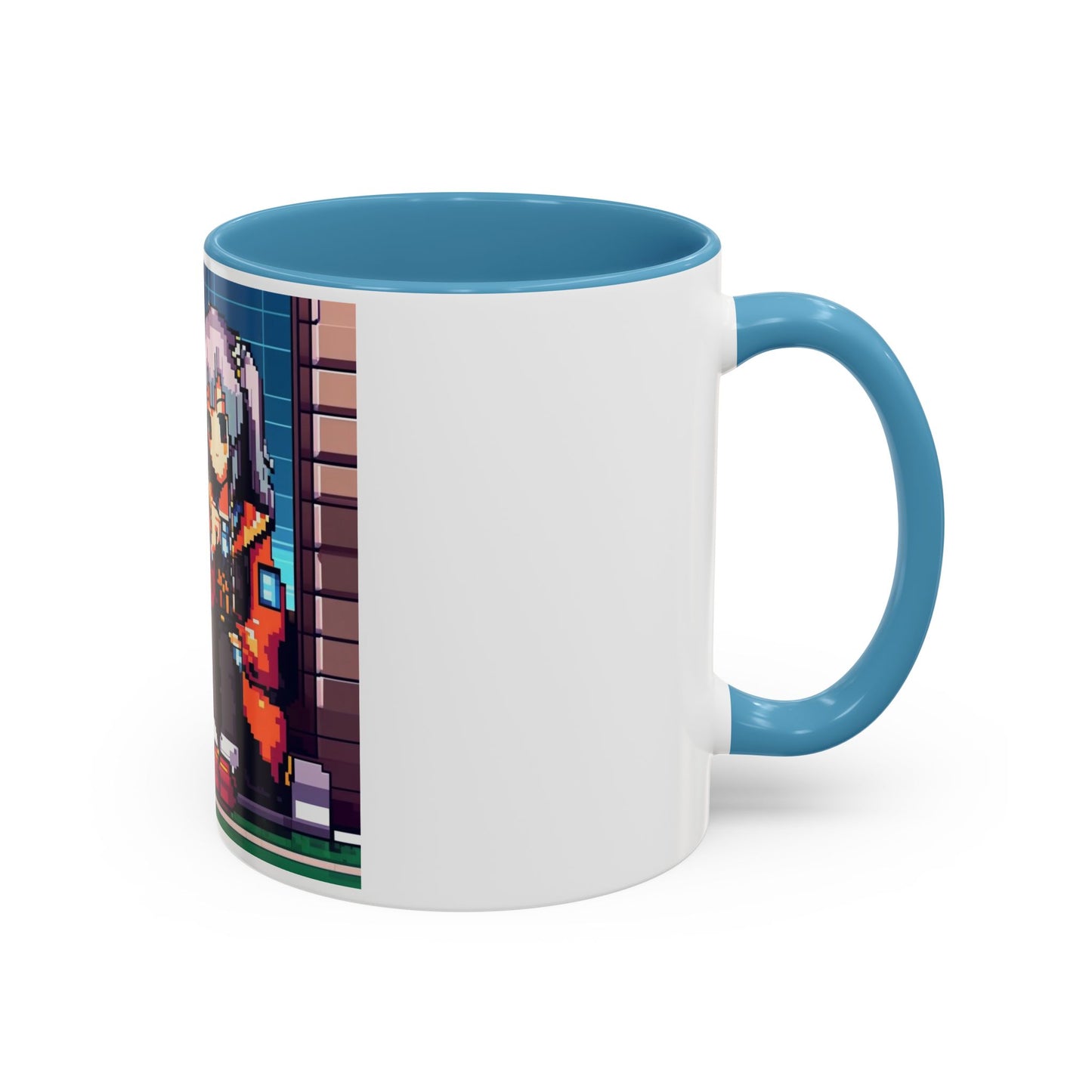 Pixel Anime girl and dog4 Accent Coffee Mug (11, 15oz)
