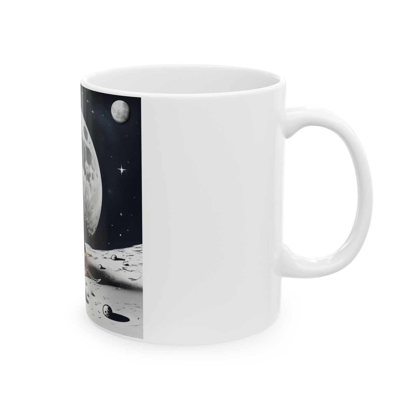 dachshund on the Moon Ceramic Mug, (11oz, 15oz)