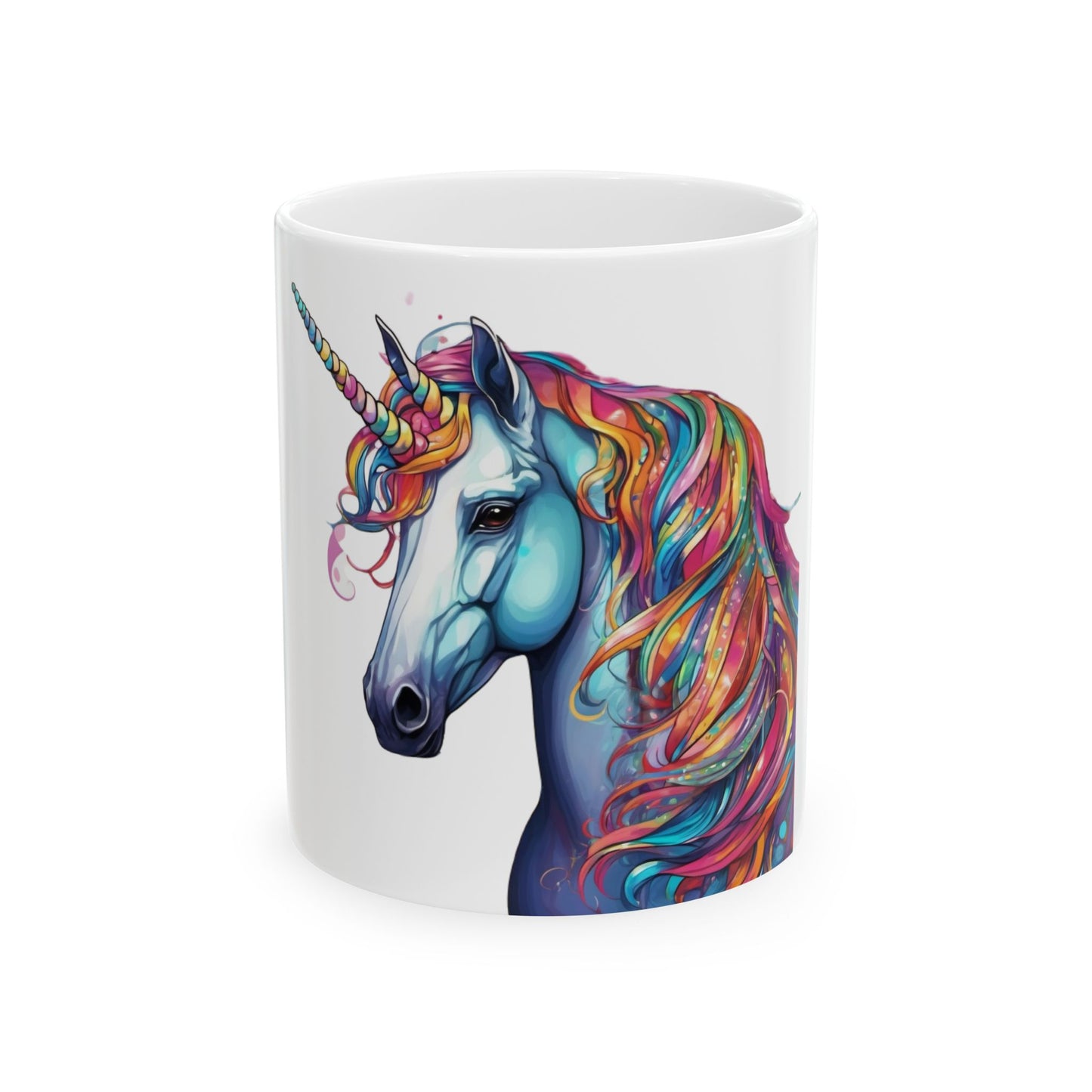 Rainbow Unicorn Ceramic Mug, (11oz, 15oz)