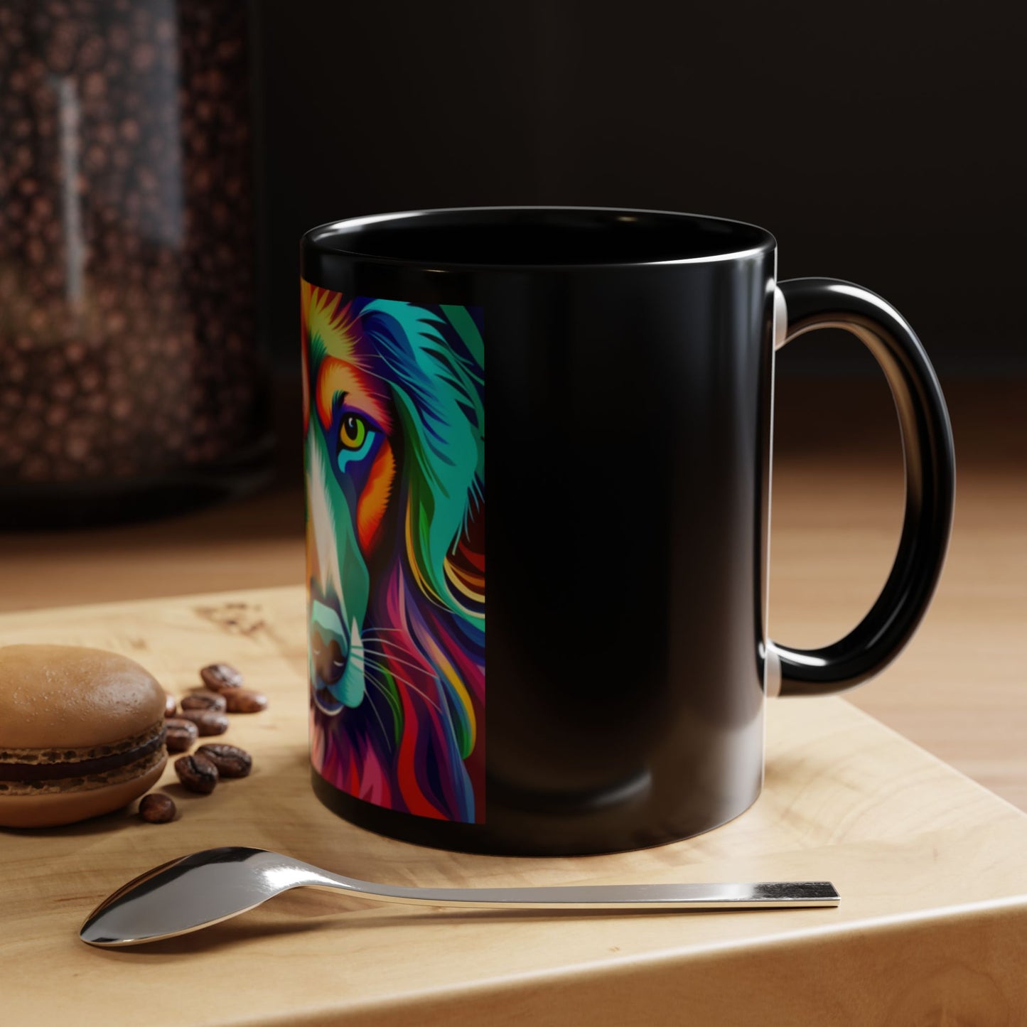 Dog in Color Accent Coffee Mug (11, 15oz)