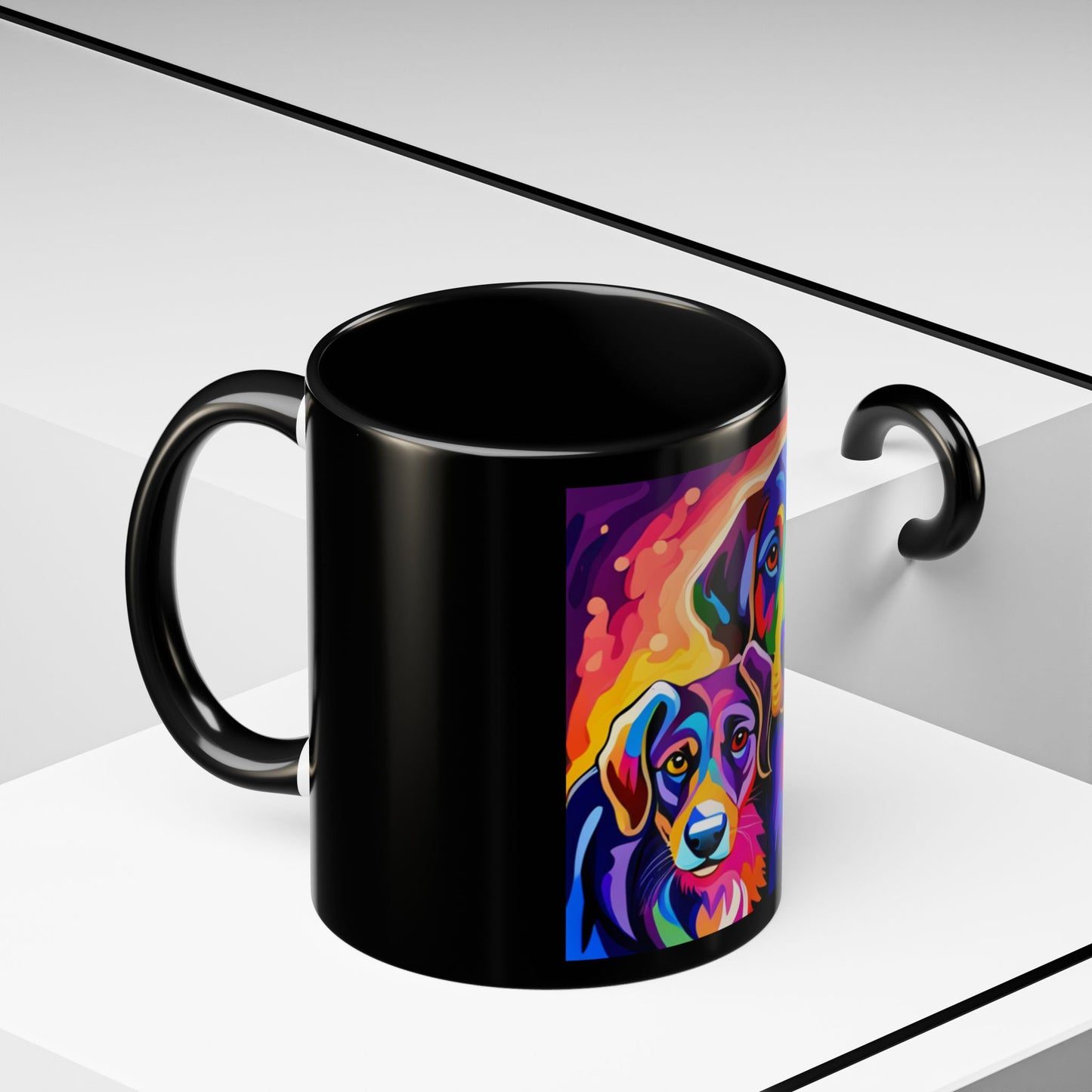 Colorful Dogs Accent Coffee Mug (11, 15oz)