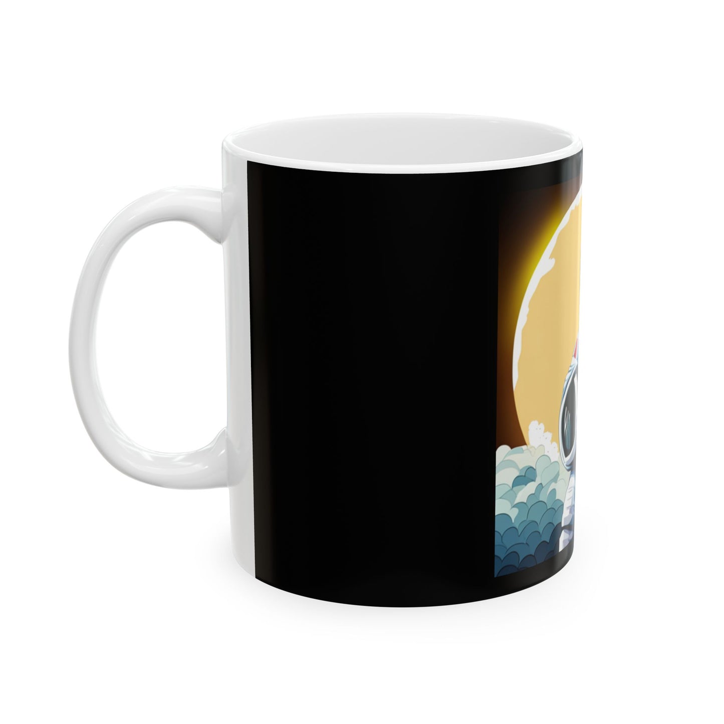 Astronaut Dog Ceramic Mug, (11oz, 15oz)