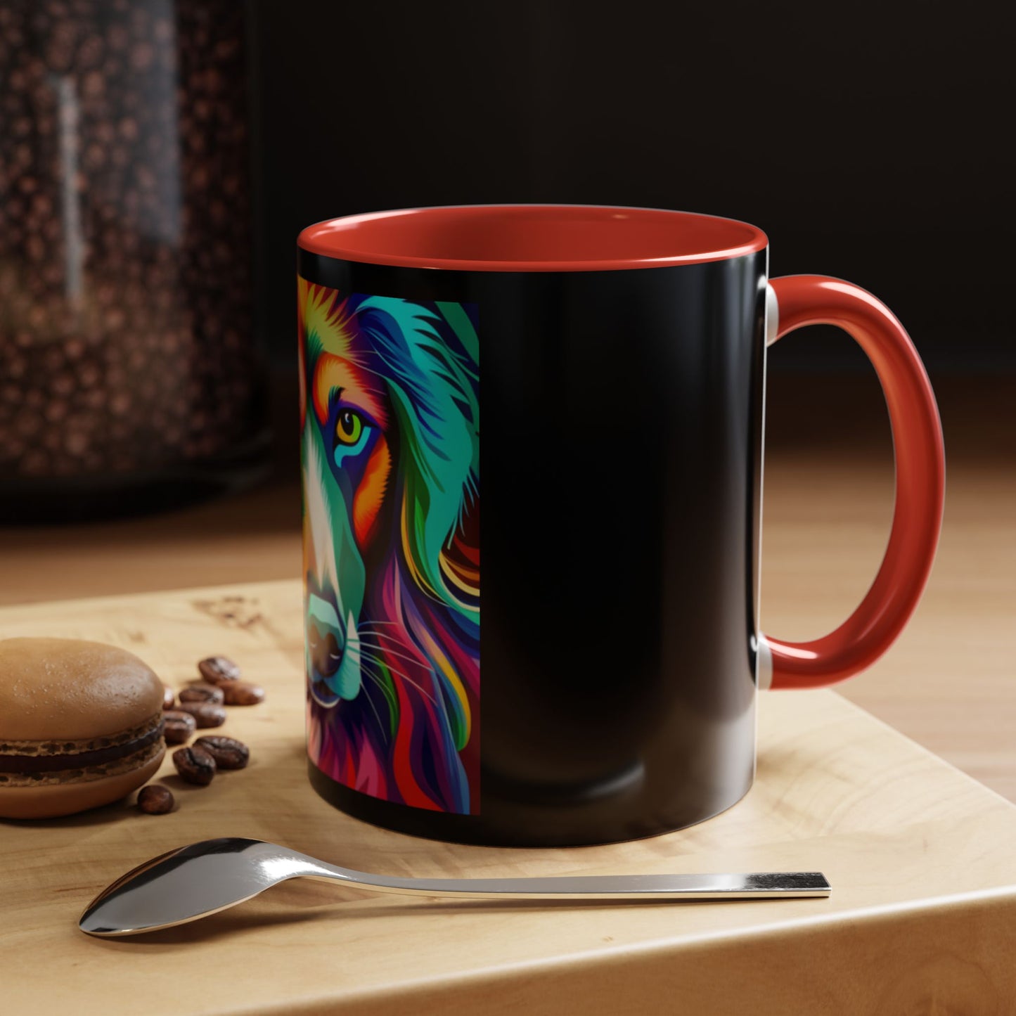 Dog in Color Accent Coffee Mug (11, 15oz)