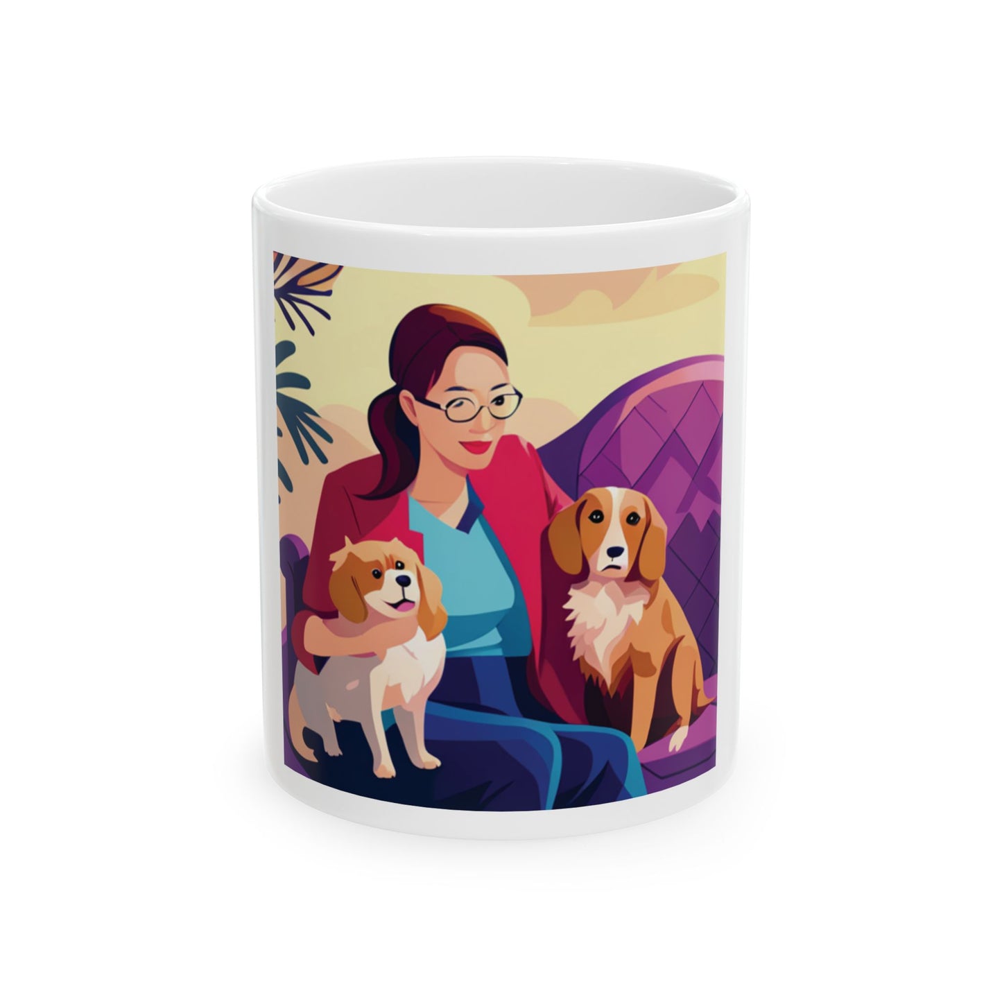 Dog mom 1 Ceramic Mug, (11oz, 15oz)
