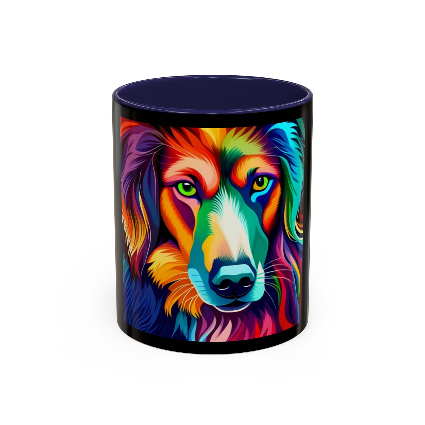 Dog in Color Accent Coffee Mug (11, 15oz)
