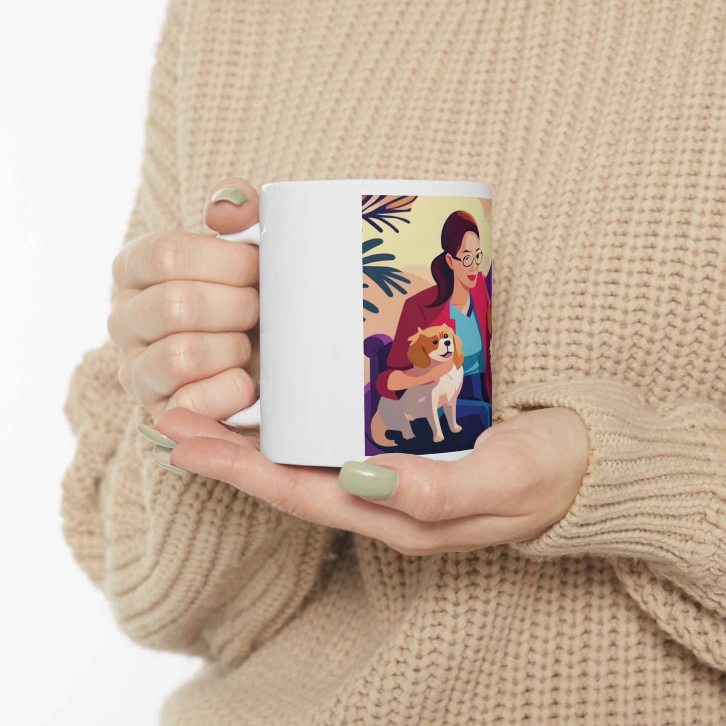 Dog mom 1 Ceramic Mug, (11oz, 15oz)