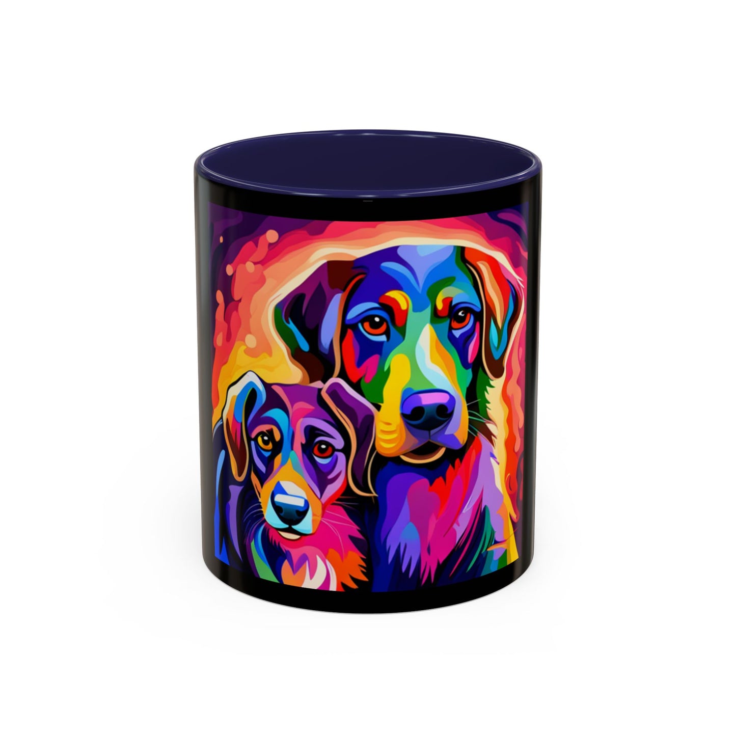 Colorful Dogs Accent Coffee Mug (11, 15oz)