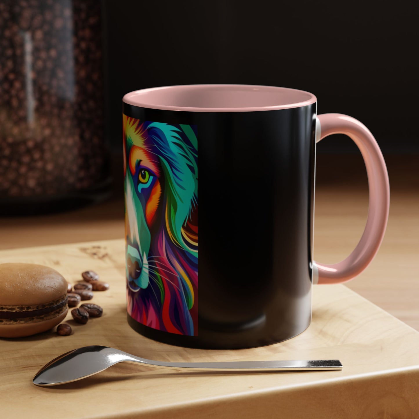 Dog in Color Accent Coffee Mug (11, 15oz)
