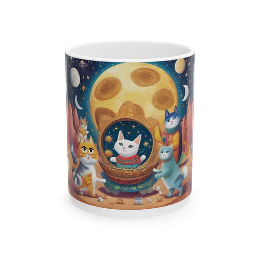 Cat Party Ceramic Mug, (11oz, 15oz)